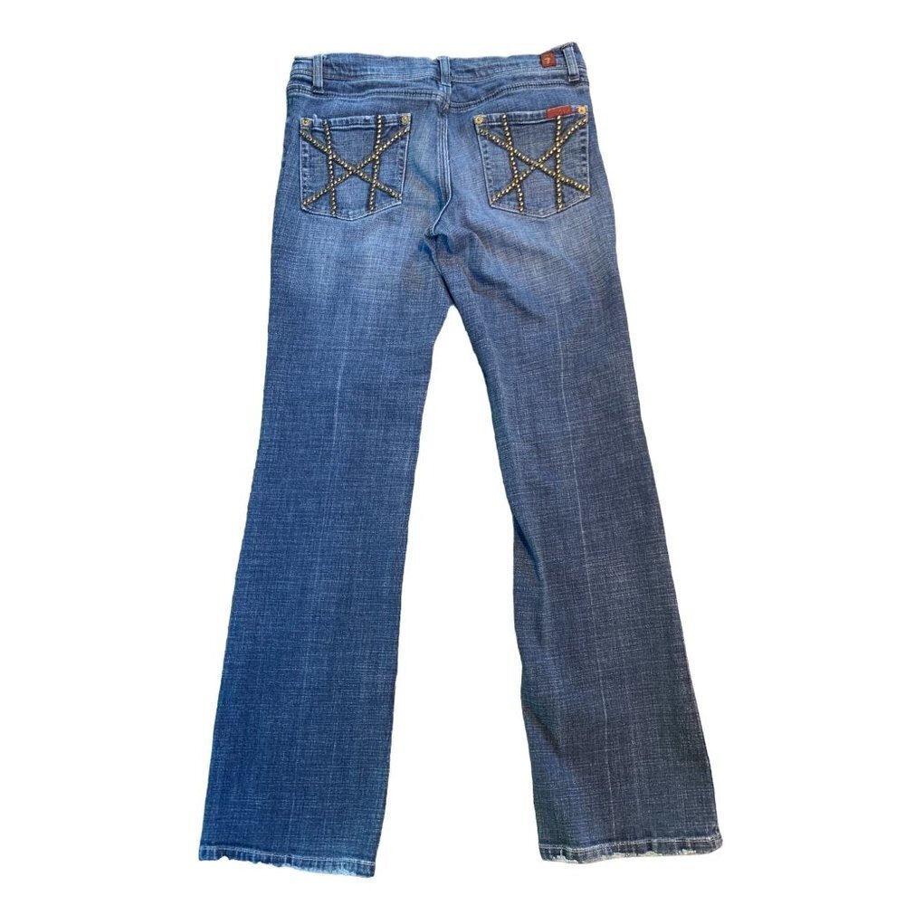 7 for All Mankind Vintage Y2K Women's Jeans MIA Studded Straight Bootcut Size 28